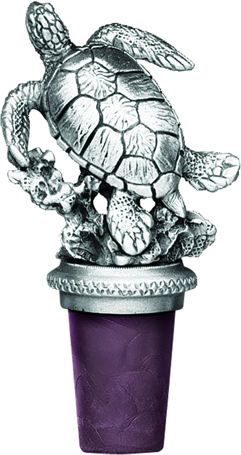 Marines Bottle Stopper, Eagle Globe & Anchor | Bottle Topper for Wine, Liquor | Expertly Crafted Pewter Reusable Wine Cork