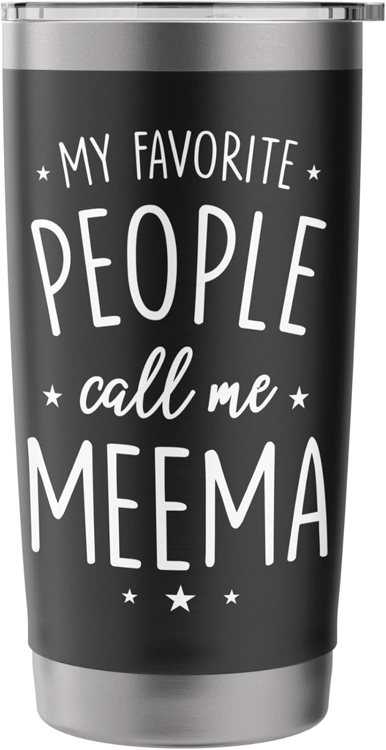 Meema Design: My Favorite People Call Me Meema Stainless Steel Insulated Tumbler image 3
