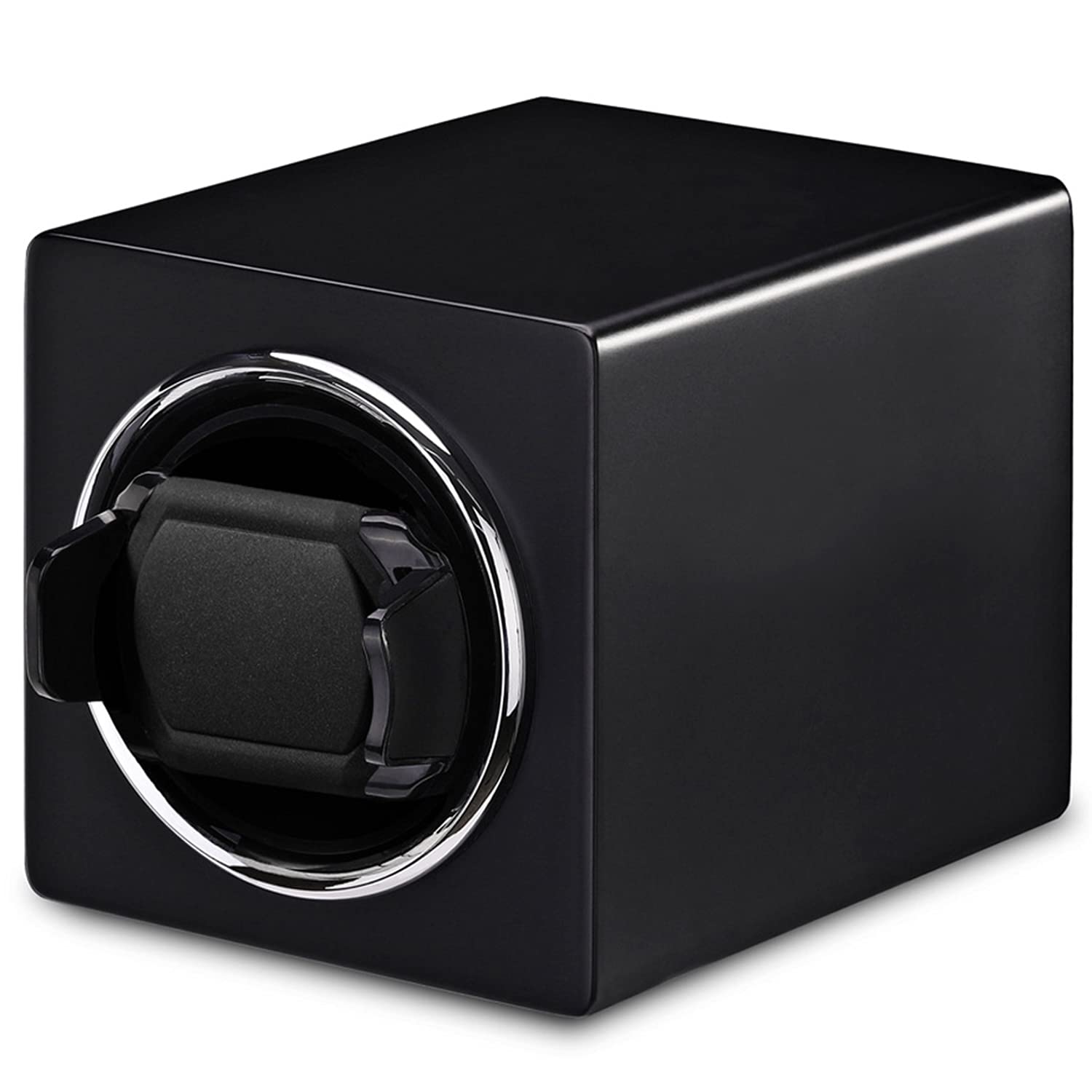 ShandongmtWatch Accessories Automatic Single Watch Winder with Ultra-Quiet Japanese Motor, Mechanical Watch Storage Case, Self Winding Watch Rotator Box - Battery Powered Or AC Adapter,gray Shandongmt