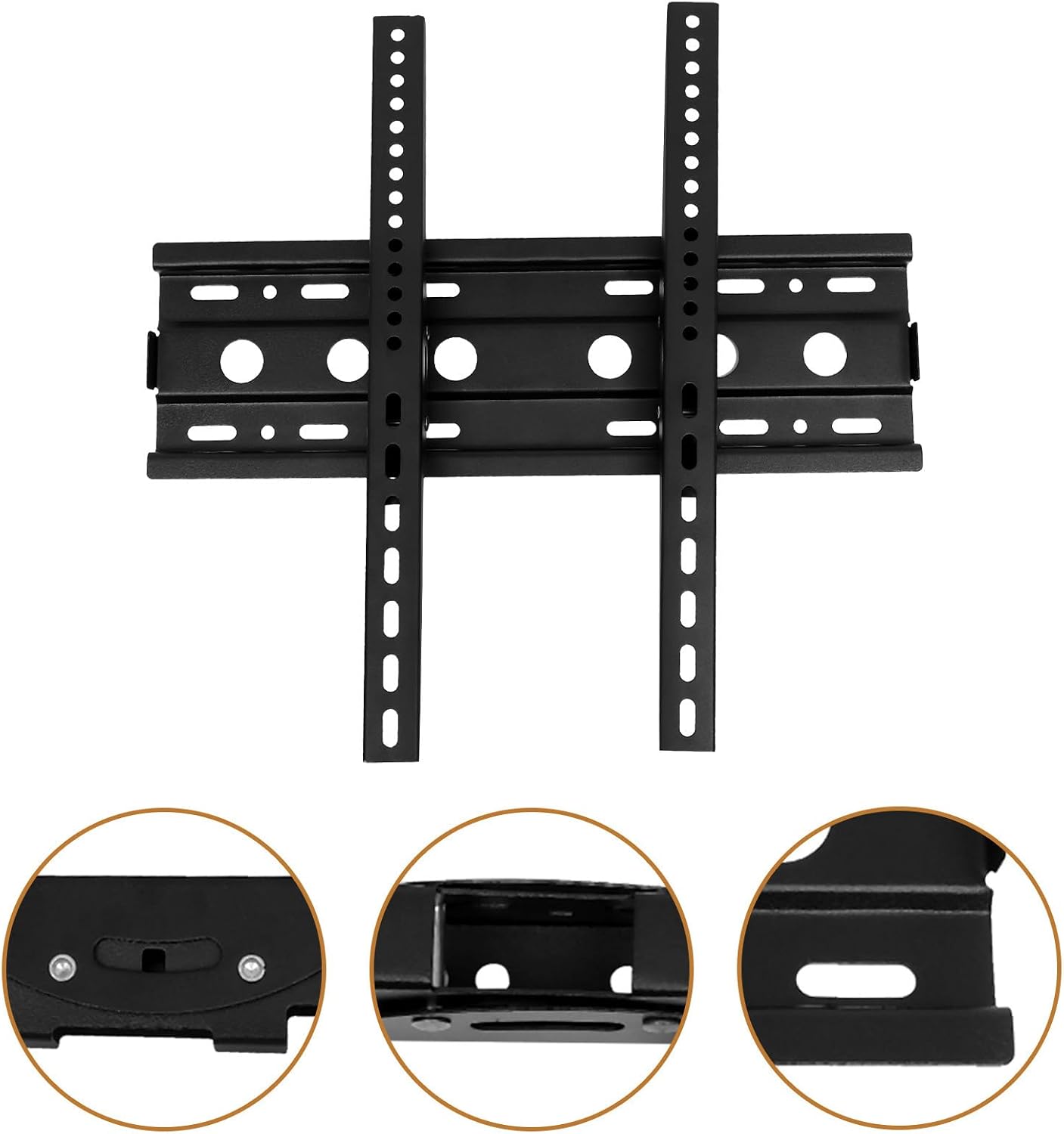 Abaodam Adjustable Wall Tv Mount Bracket for 26-65 Inch Flat and Curved Screens Universal Wall Bracket Compatible with LED LCD Display Tvs Living Room and Home Theater
