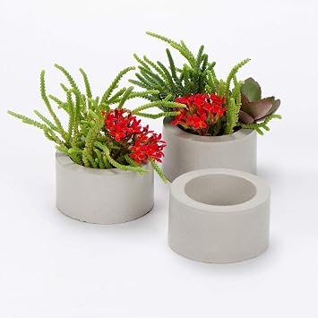NICOLE Silicone Planter Mold Concrete Flower Pot Mould Home Office Decor Mould