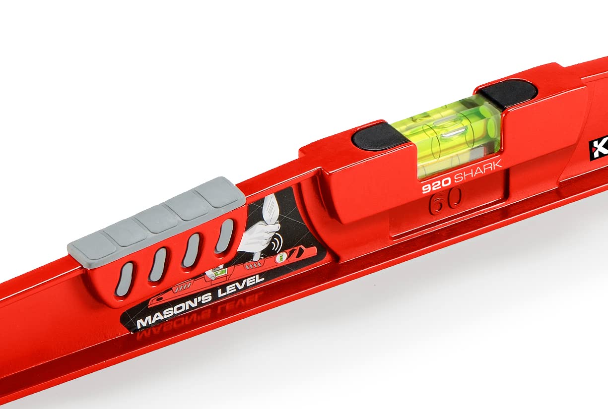 Kapro - 920 Shark Mason’s Level - with Plumb Site - for Masonry, Tilework & Construction - Features Strike Pads & VPA Certified Vials - Cast Aluminum - 24 Inch