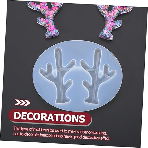 Miniatura 2 de COHEALI 6 pcs Antler Mold jewlery Making Supplies Stencils for Crafts Jeweled Headband molde de para resina elk Antler Deer Horn Silicone molds