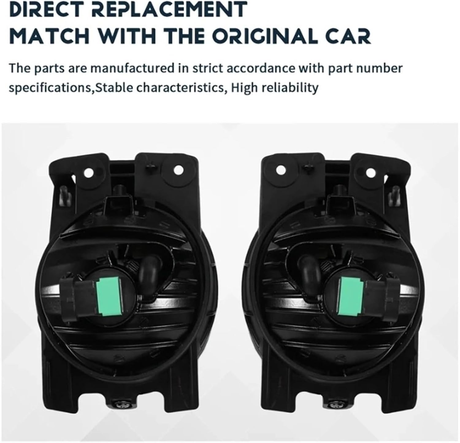 Car Front Fog Light Assembly Compatible for Pilot 2009-2015 With Halogen Bulbs H11 Harness Switch Upgrade Kit Included