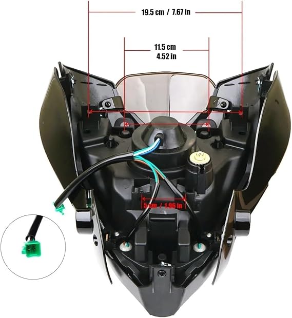 Universal Motorcycle Headlamp For Bajaj Pulsar 150 200 PULSAR150 PULSAR200 Motorcycle Front Headlight Headlamp Fairing Assembly