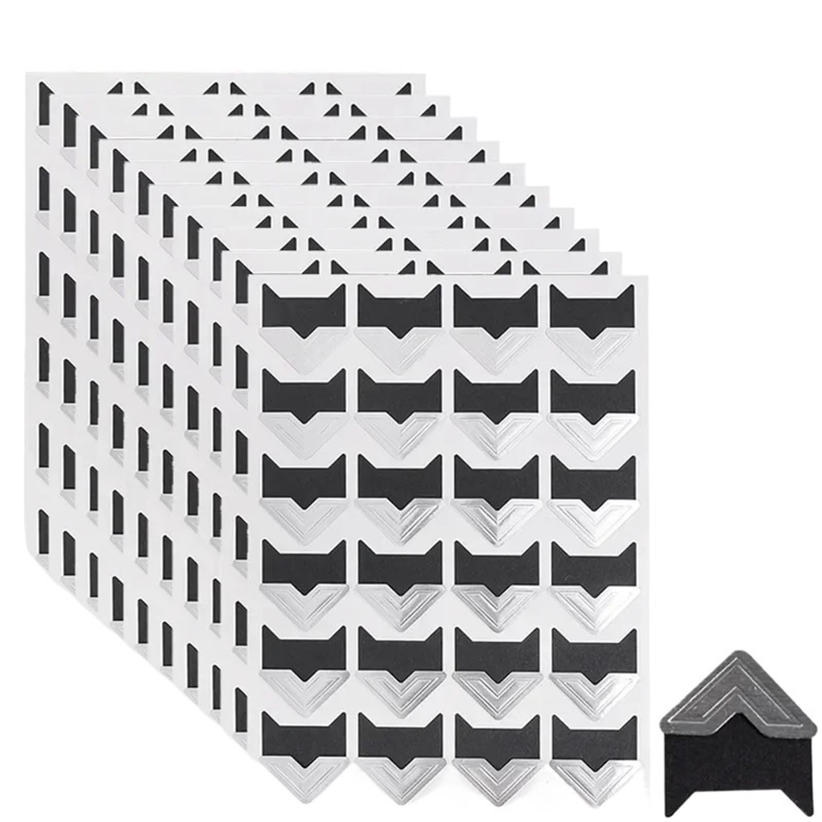 Gwyzax Self Adhesive Photo Corners 240-2400PCS Photo Corner Sticker Kraft Paper DIY Vintage Stickers for Self-Adhesive Photoes Album Scrapbooking(Silver-240pcs)
