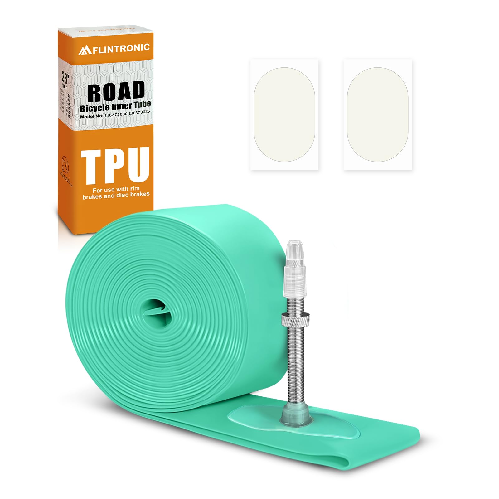 Flintronic TPU Bike Inner Tubes,Ultralight Inner Tube, Compatible with Road Bicyble Tire 700C x 18C-32C, Presta Valve 45mm for Gravel Bike, Road Bike, Blue