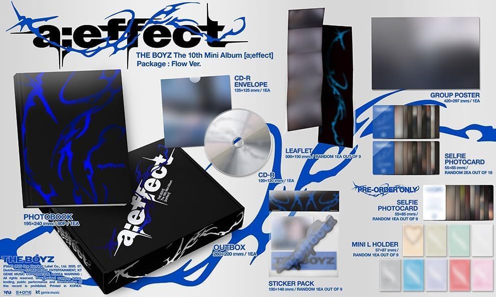 THE BOYZ a;effect [2 Photobook + 1 Flow Ver All 3 Set] 10th Mini Album + Extra photocards