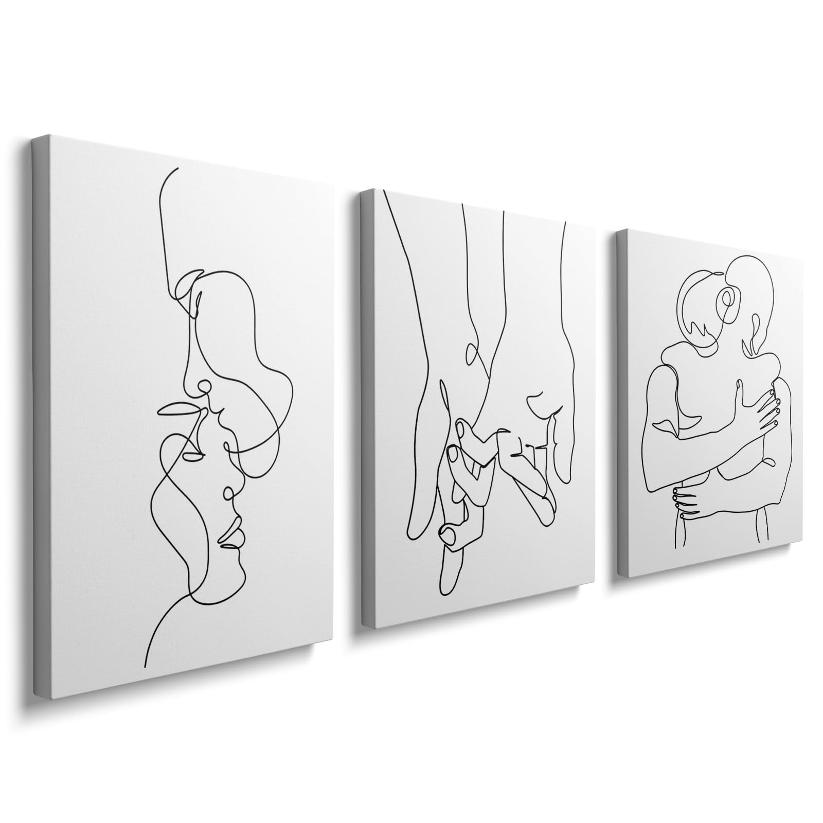prinfantasy Minimalist Wall Art 3 Pictures - Modern Canvas Black and White Poster Prints 30x40cm GYH0011, 16 x 12 inch - 40 x 30 cm