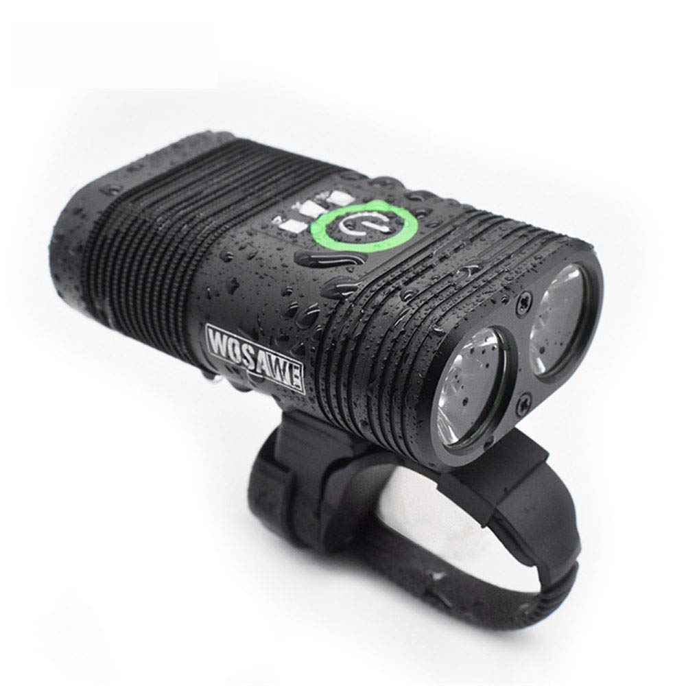 Luz de Bicicleta, luz de Bicicleta Impermeable incorporada de Carga incorporada USB con Doble Cabezal IP67 - Adecuada para Ciclismo y Acampada