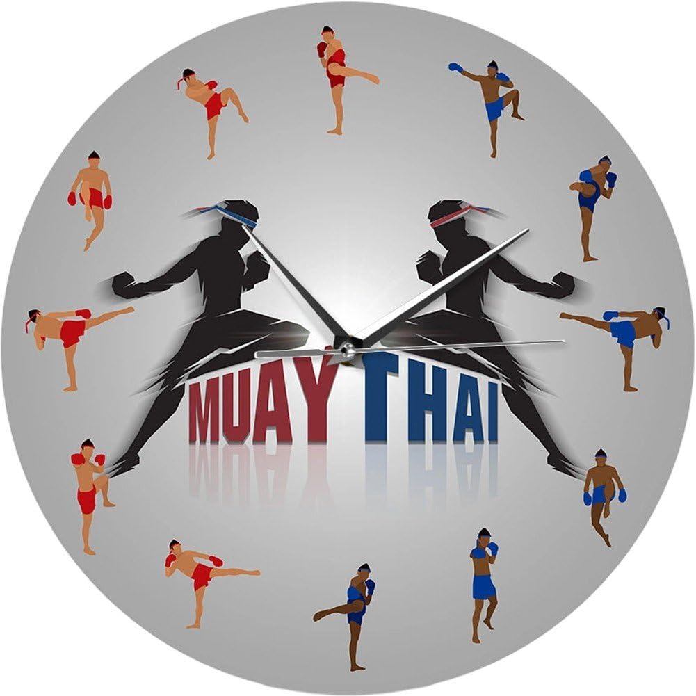 Horloge murale boxe thaï 30 cm : la solution moderne à piles pour ne plus arriver en retard