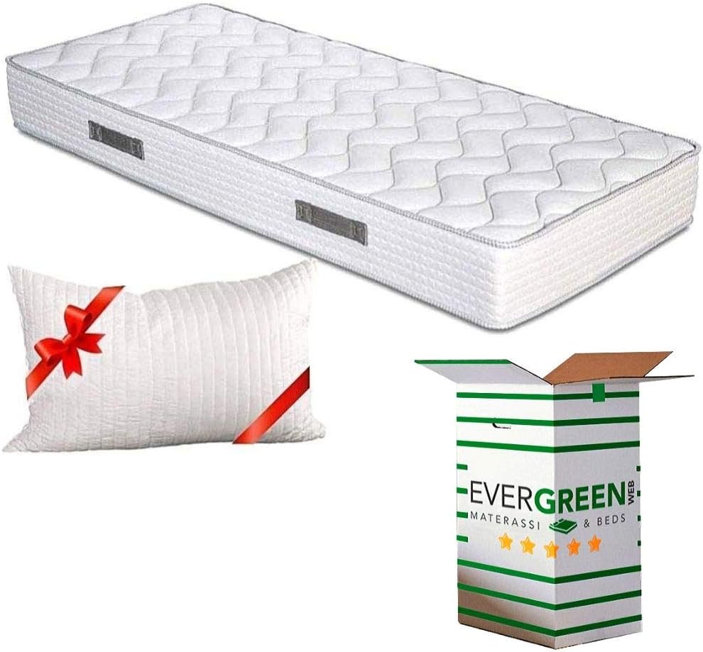 Evergreenweb Orthopaedic Foam Mattress, 20 cm Height, Massage Effect, Breathable and Anti-Dust Mite Fabric, Ideal for Bed or Bed (Fashion, 80 x 190 cm)