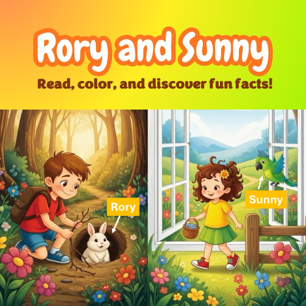 Rory and Sunny: Read and Color with Rory and Sunny (Two Little Stories to Cherish - With Coloring)
