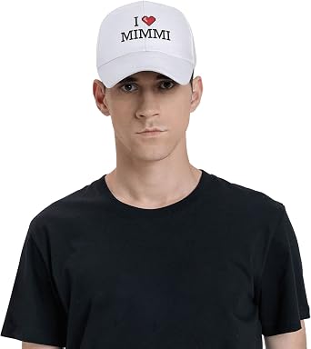 Baseball Dad Cap I Love Mimmi Casquette Gym Accessories for Men Dad Baseball Cap