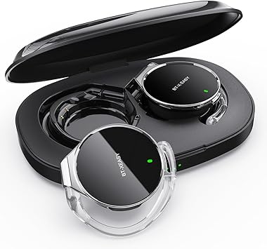 On Ear Bluetooth Headphones 5.4, Open Ear Headphones Wireless with 4 Microphones, Water-Drop Shaped Clip On Noise Cancelling Sport Headset Bluetooth, Comfort Fit Earphones with Long Battery Life