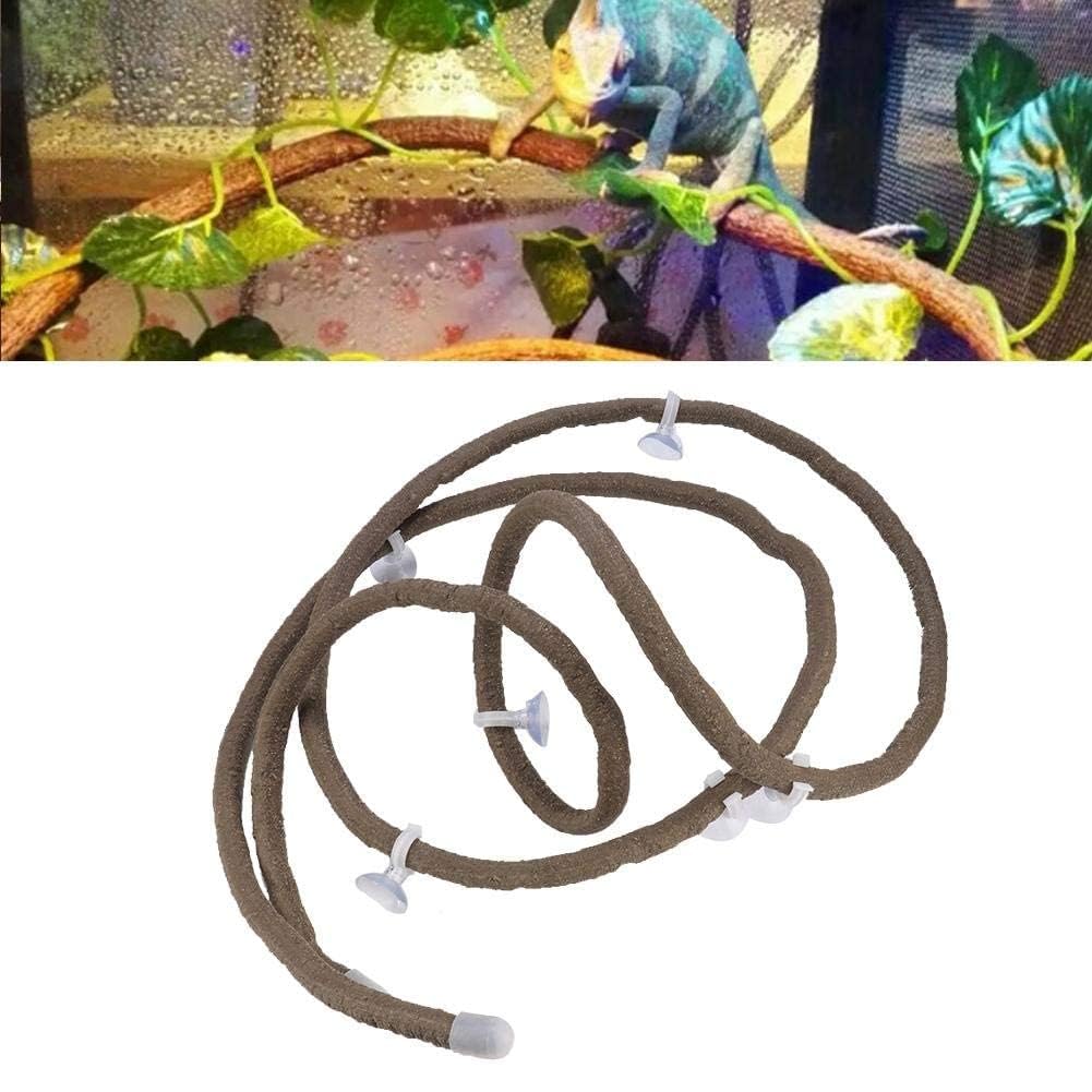 Rama de escalada de reptiles artificiales Flexible Jungle Rattan Jungle Climber Vines Long Vine Habitat Decor con ventosas 9.84ft(L)