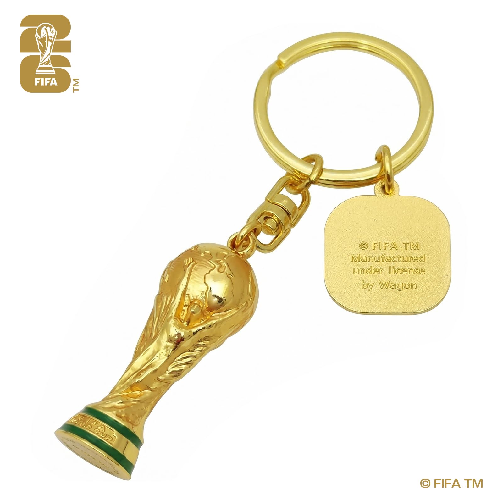 FIFA World Cup 2026 Official Gift, Portachiavi Ufficiale FIFA Coppa del Mondo 2026, lega di zinco premium, Perfetto per Zaini, Chiavi & Bagagli