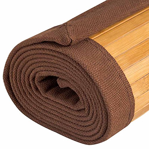 5' X 8' Floor Carpet, Bamboo Area Rug Floor Carpet Natural Bamboo Non-Slip Roll Runner Indoor Outdoor For Bathroom, Kitchen, Garden (60” X 96”) #TOP5