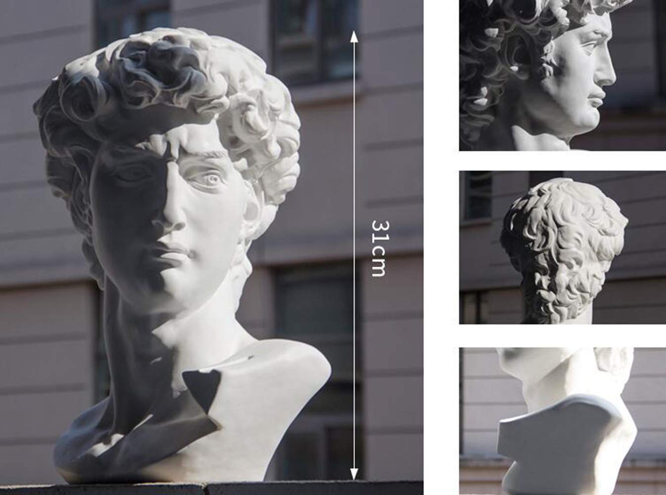 David Popiersie Rzeźby, Grecka Statua Michelangelo David Statua Pulpit Gips Art Deco Prezent
