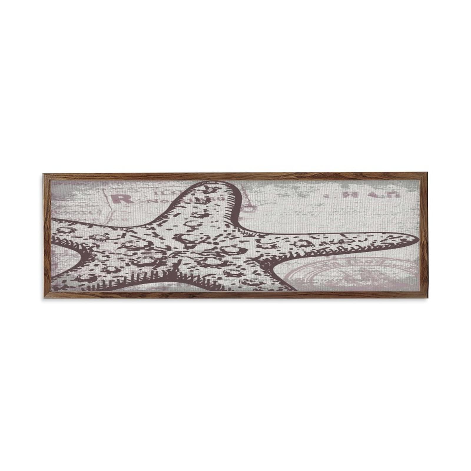 Plaques en bois encadrées style bord de mer pour une cuisine bohème