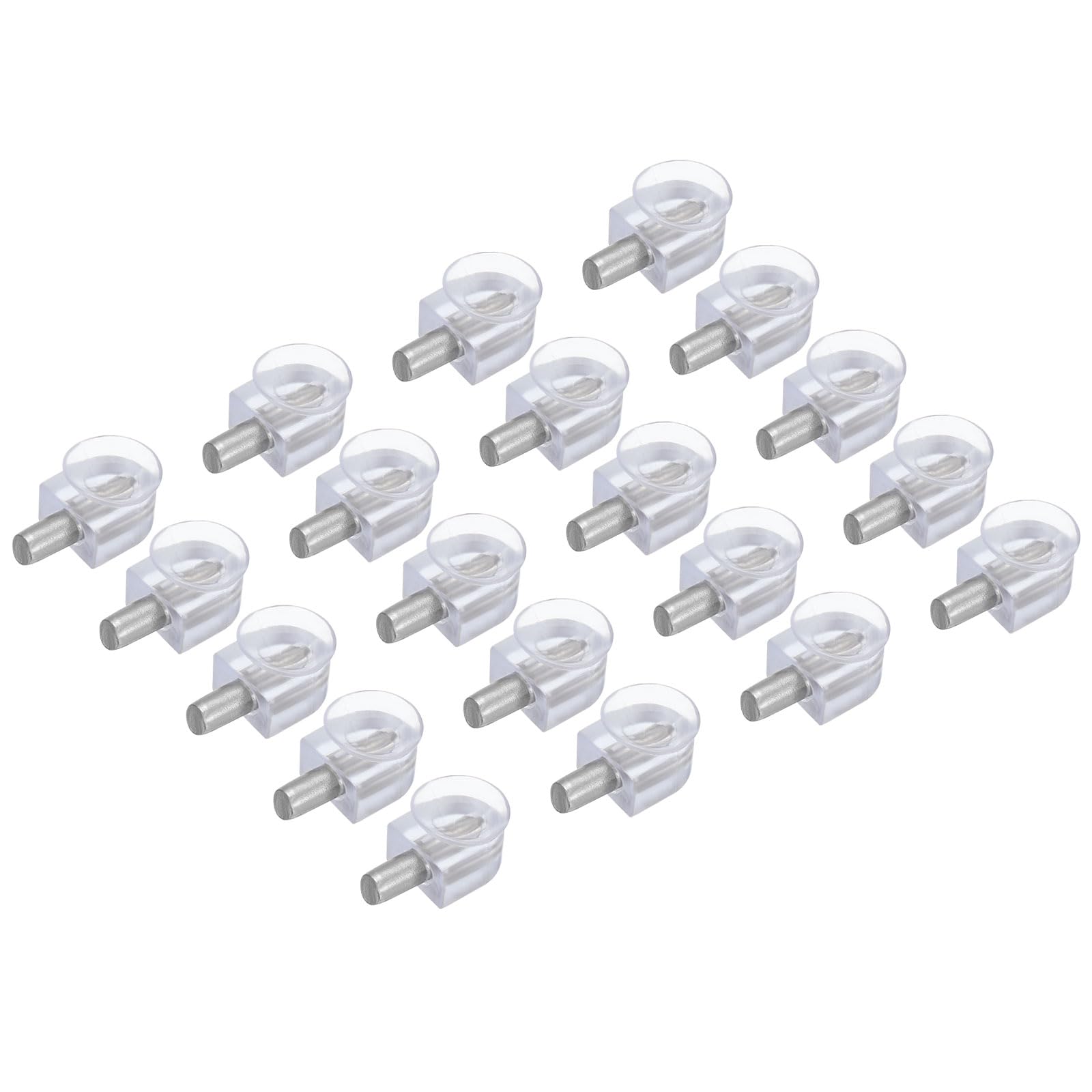 PATIKIL Shelf Support Pegs Nails 0.2", 20pcs Zinc Alloy Glass Holder with Suction Cup