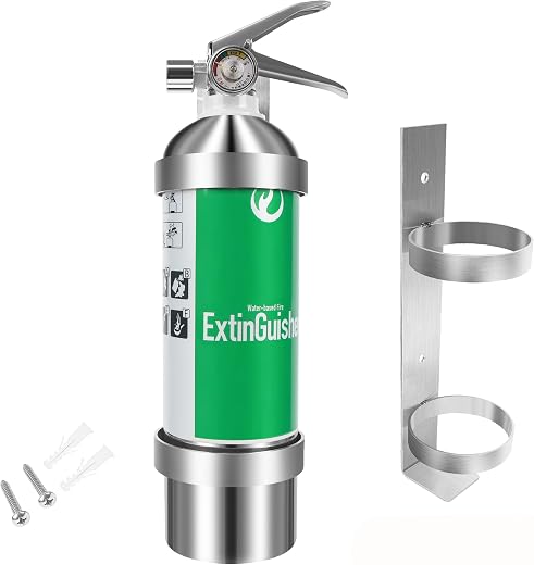 Steel Fire Extinguisher Bracket,304 Stainless Steel Circle Ring Mounting Bracket, Heavy Duty Fire Extinguisher Metal Brack...