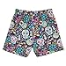 Aflyko Day of The Dead Boys' Board Shorts Sugar Skull Guitar Flower Kid Swim Trunk Girls Bathing Suit All Day Shorts