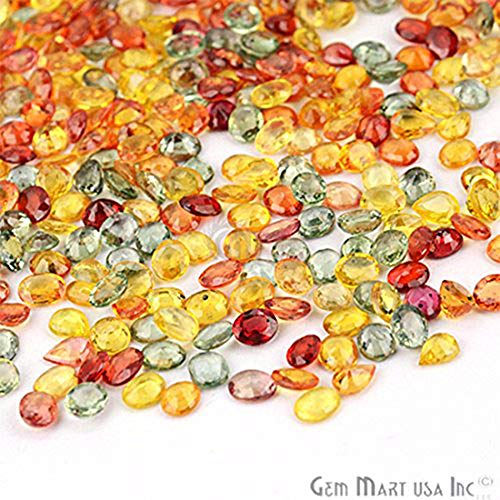 5 Carat Lot of A+ Quality Natural Multi Sapphire Gemstone 5x4mm Oval & Pears Shape Faceted Mix Lot Loose Gemstone (MS-60016)