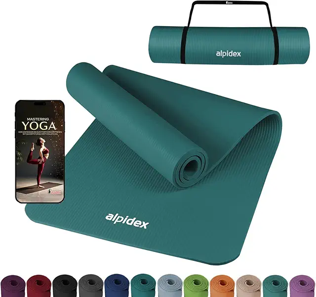 ALPIDEX Yogamatte 183x60cm rutschfeste Fitnessmatte mit E-Book