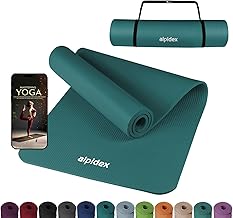 ALPIDEX Yoga Mat 183 x 60 x 0.8 cm Phthalate-Free Fitness Mat Carrying Strap Non-Slip Gymnastics Pilates Sports Physio HiiT Yoga Training Mat Sleeping Mat Skin-Friendly