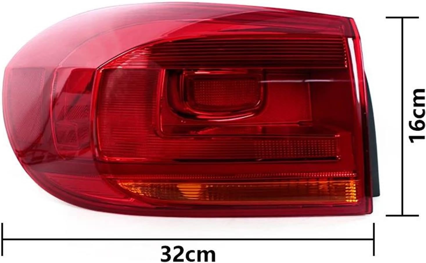 Tail Light Car TailLight Cover For Tiguan 2012-2017 Rear Lamp Reversing Brake Fog Light 5N0945095R 5N0945096R Without Bulb Tail Light Rear Lamp（Right