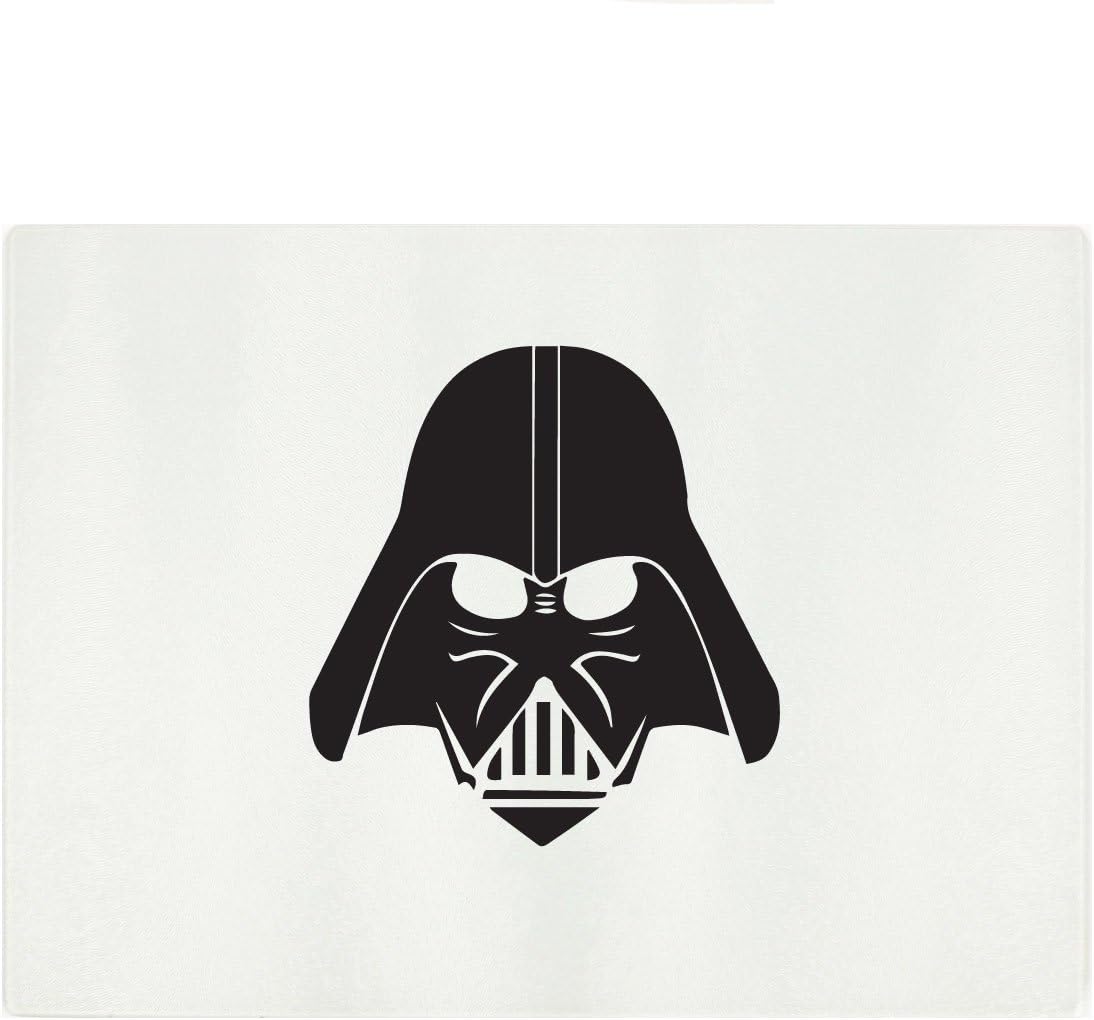 Abby Smith, Darth Vader Silhouette Rectangular Glass Cutting Board - Medium - 11"x8"