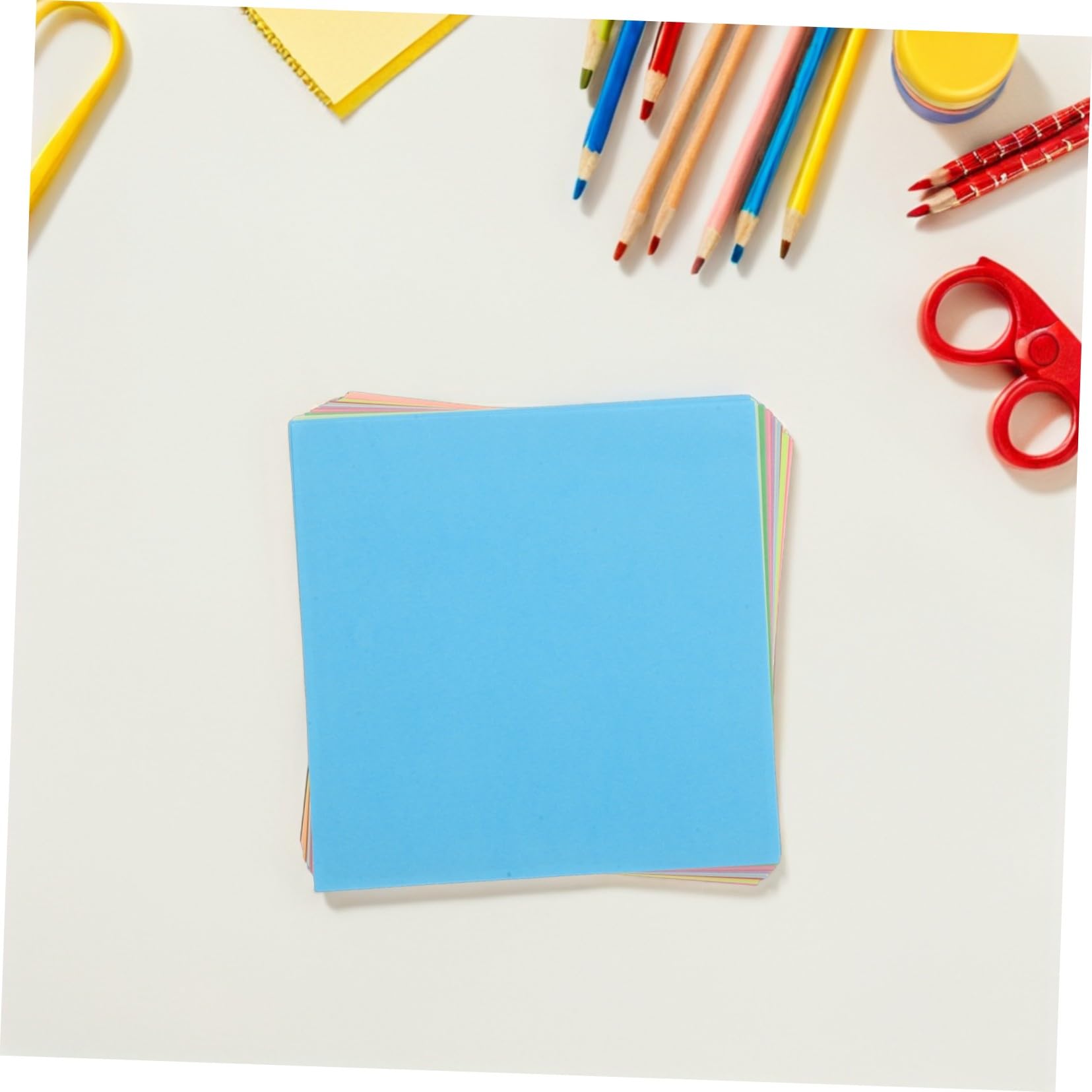 SOLUSTRE 600 Stück Teiliges Origami Papier Farben Doppelseitiges Faltpapier für DIY Bastelprojekte Kunsthandwerk Reißfestes Handgemachtes Quadratisches Bastelpapier für Schule und Zuhause