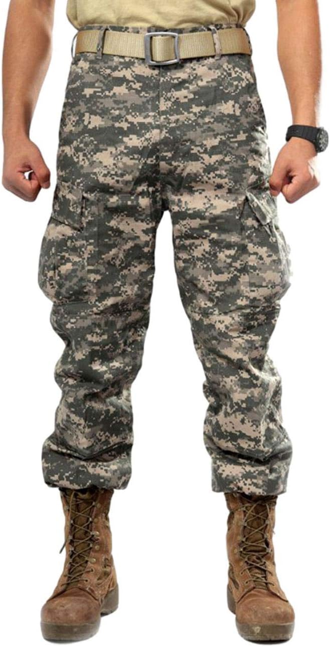 Men's Military Tactical Casual Camouflage Multi-Pocket BDU Cargo Pants Trousers