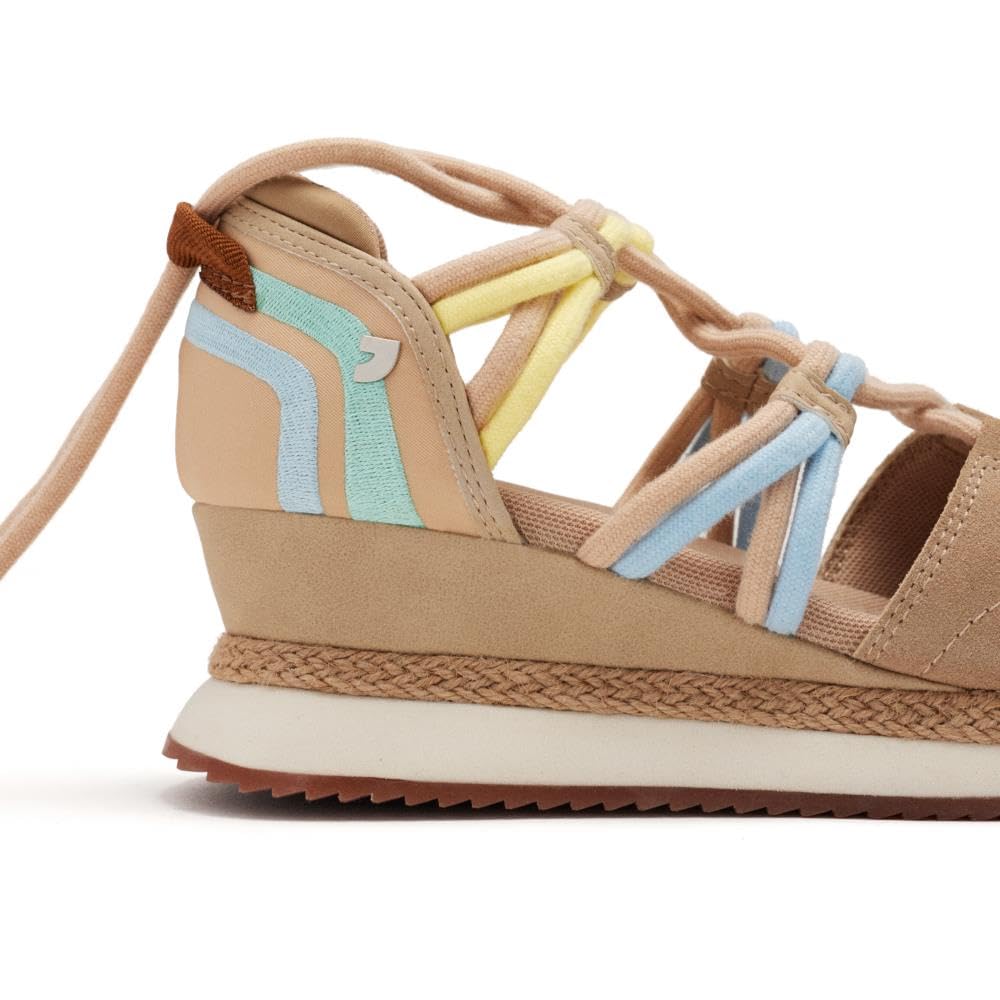 Zapatillas Abiertas Piel CUÑA Rafia Bridport