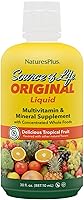 Vista 9 de Natures Plus Source of Life Líquido, fruta tropical, 8 onzas líquidas, suplemento multivitamínico y mineral, sin gluten, vegetariano, 8 porciones