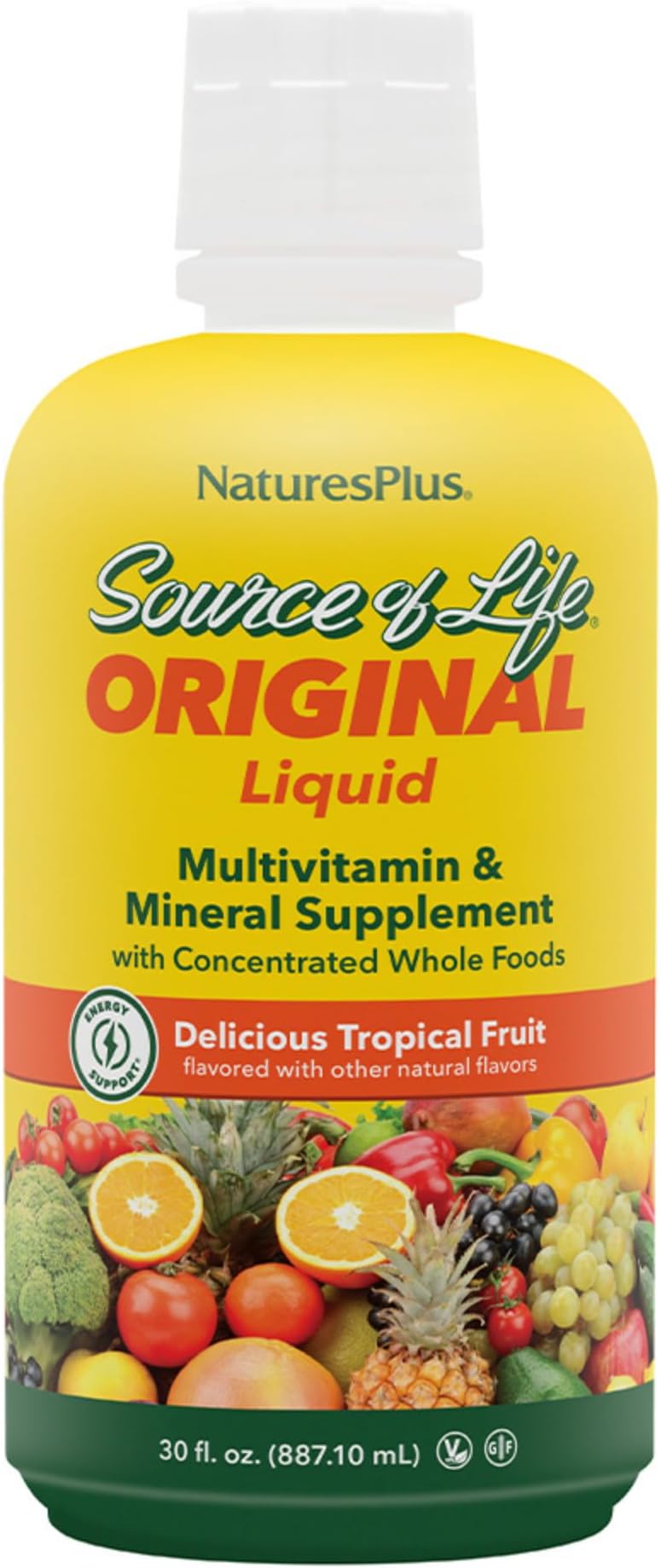 Source of Life Liquid, Tropical Fruit - 30 fl oz, Pack of 2 - Multivitamin & Mineral Supplement - Gluten Free, Vegetarian - 60 Total Servings