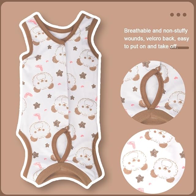 Foto 6 de 7 de BKEPDY Mono Estampado Aguacate Traje Recuperación Gato Chaleco Protector Postoperatorio Cirugía Mascota Ropa…
