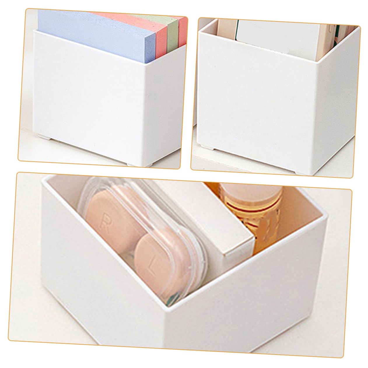 Lurrose 8stücke Memo Pad Und Organizer Für Schreibtisch Notizblock-spender Und Aufbewahrungsbox Für Büro Und Zuhause Mittlere Effektiven Büroorganisation