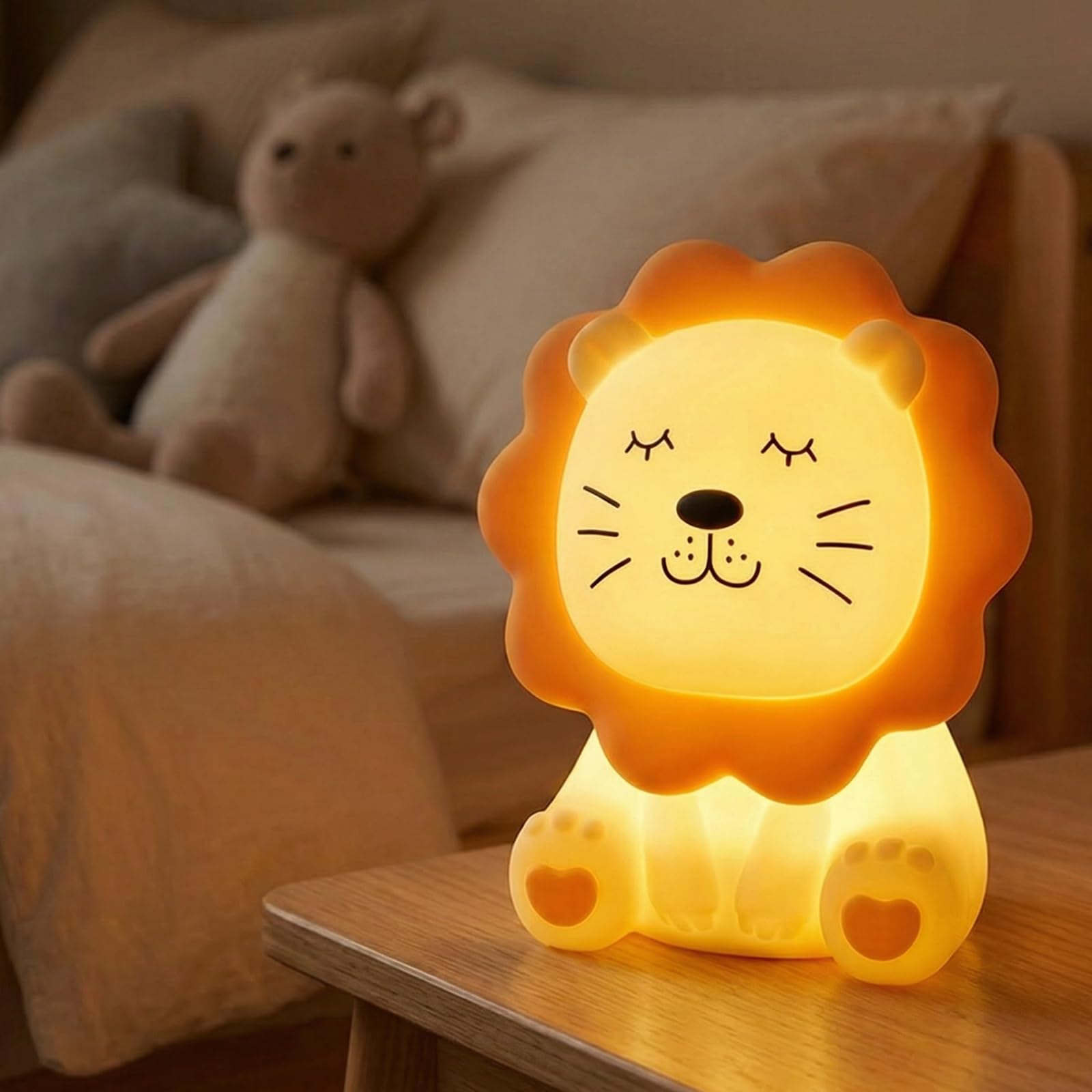 Baby Night Light for Kids Newborn Toddler Nursery Lion Night Lamp Gift