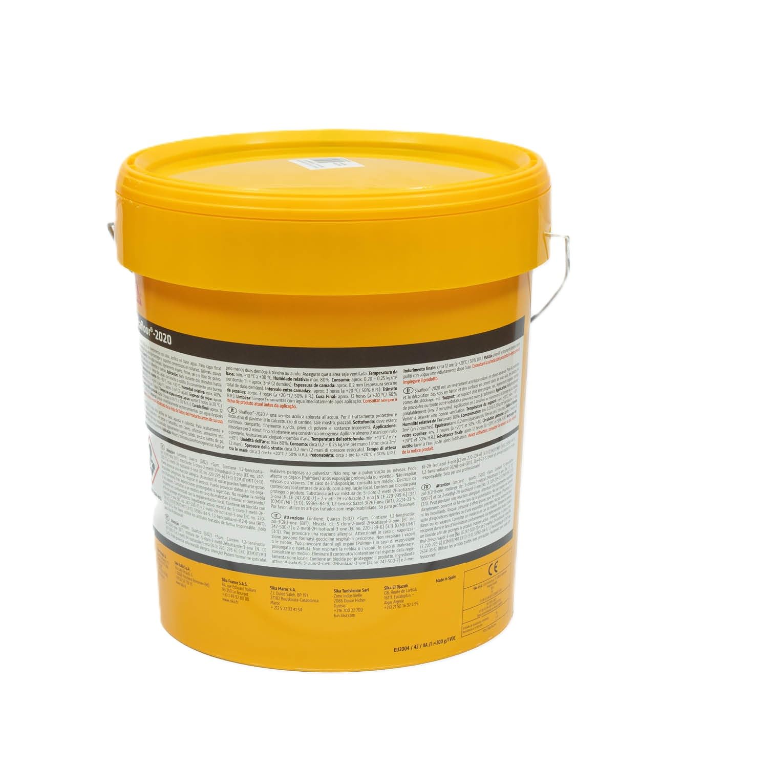 SIKA - Revestimiento acrílico suelos - Sikafloor 2020 - Gris oscuro - 20kg | Pintura para interior y exterior - Ideal para garajes y superficies de cemento - Acabado resistente