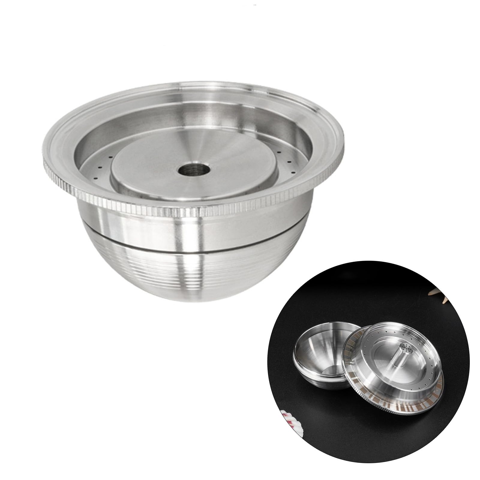 Filtro Reutilizable de Acero Inoxidable de 80 ml para café, conversor rellenable para Cocina GCA1