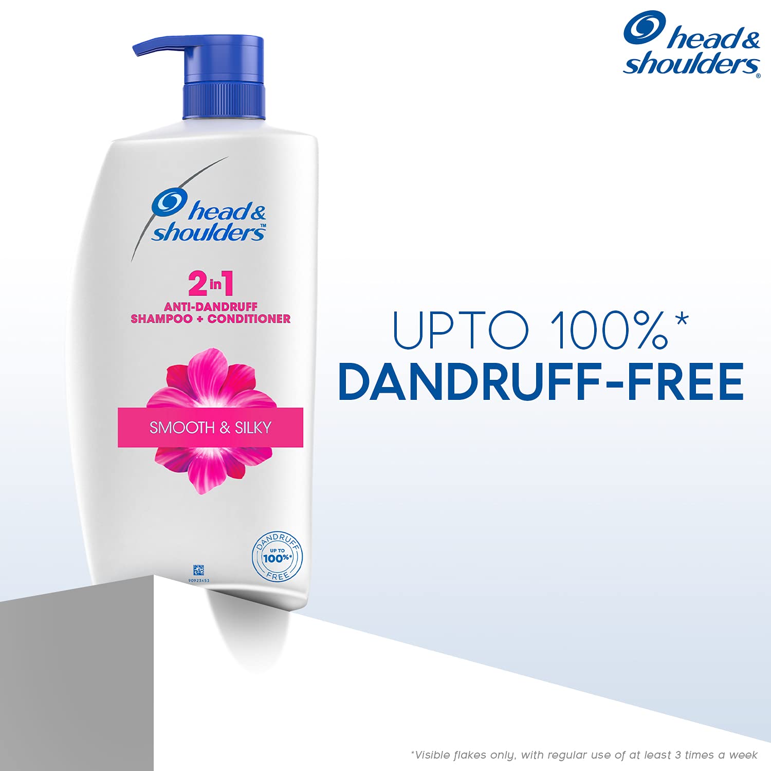 Head & Shoulders 2-In-1 Smooth & Silky Anti Dandruff Shampoo + Conditioner For Women & Men, 1L & Head & Shoulders, Anti Dandruff Shampoo, Smooth & Silky, 180 ML 1