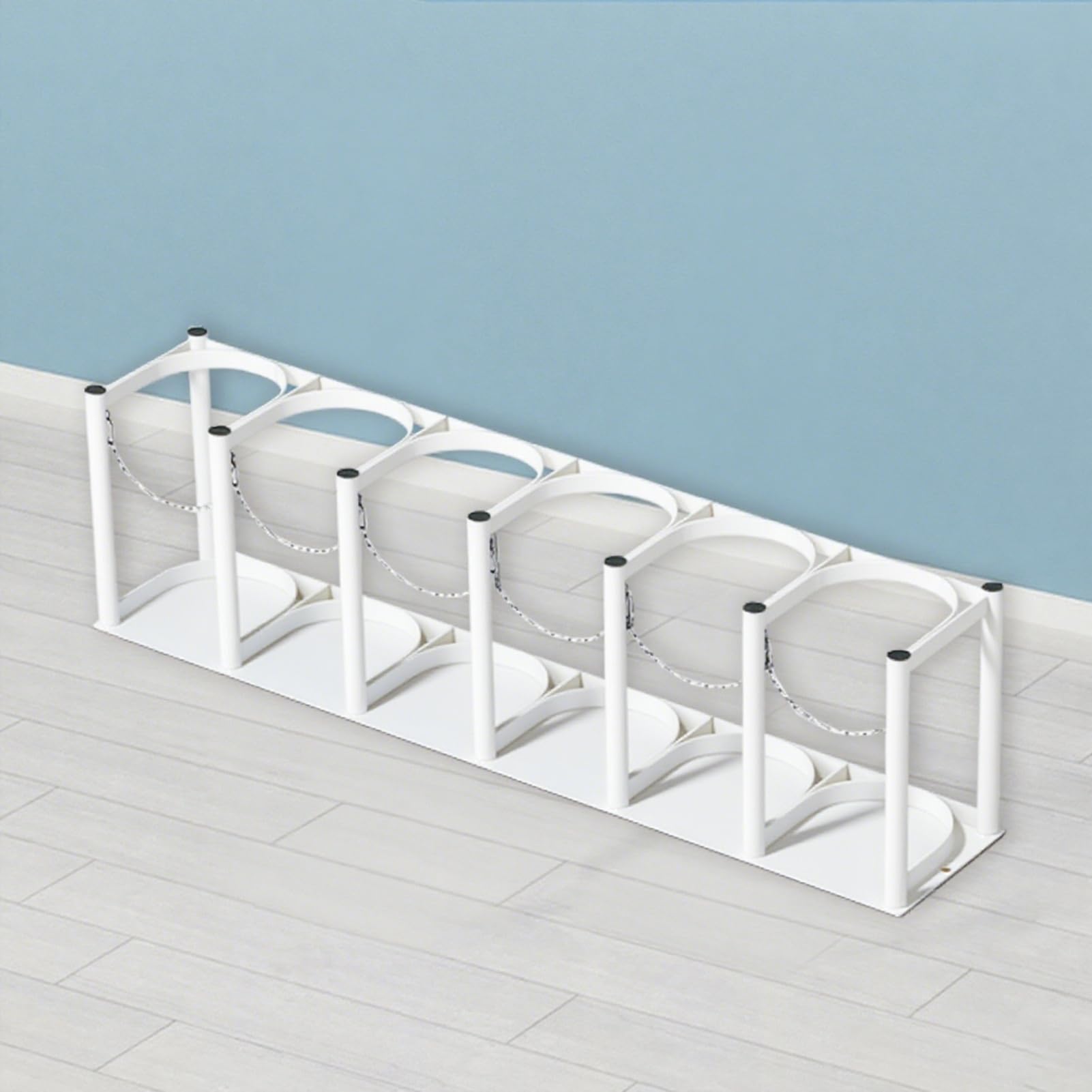 WQPMNYG Oxygen Cylinder Stand Rack, Adjustable Chain for Secure Storage, Freestanding Medical Gas Tank Bracket