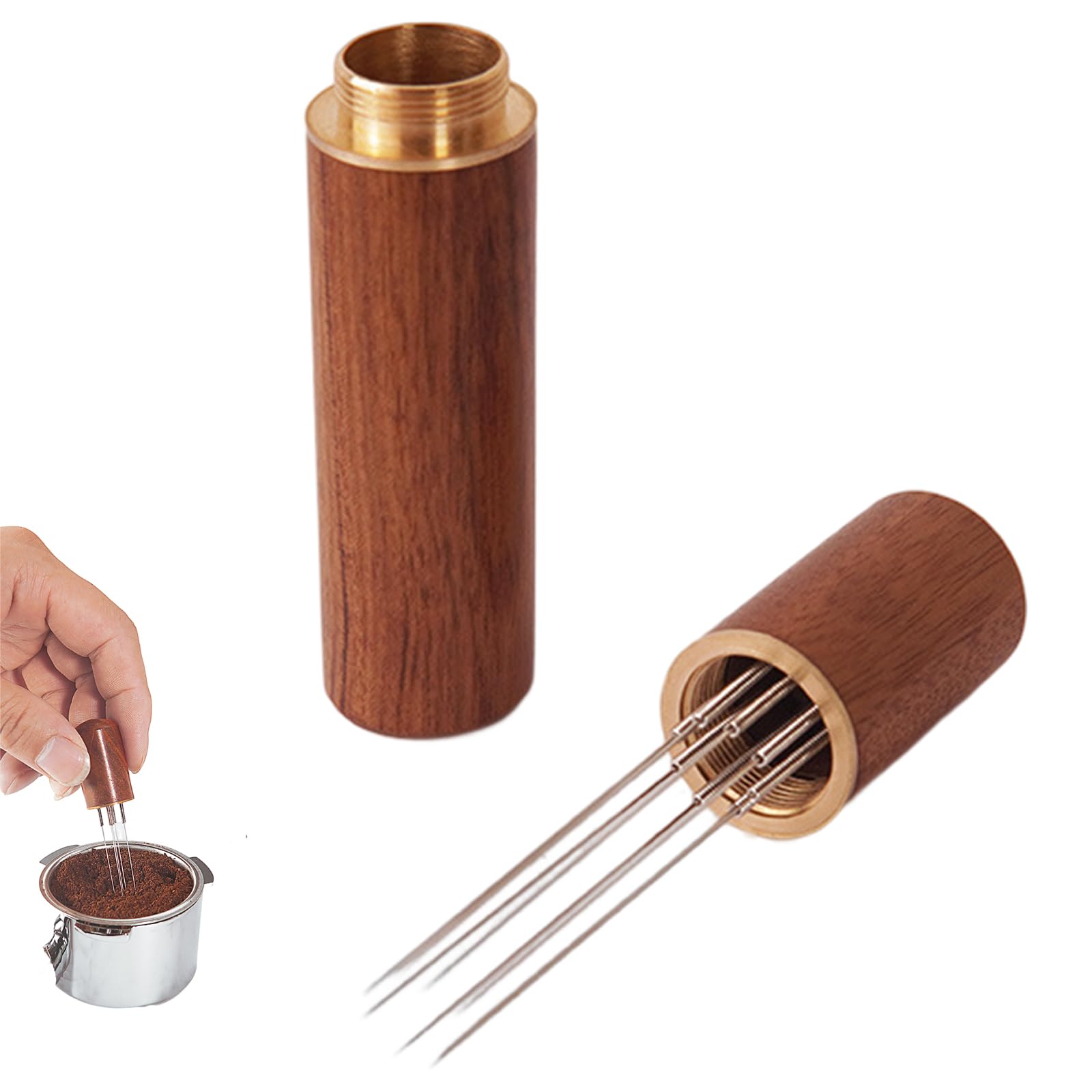 Espresso Distribution Tool, Wdt Tool Espresso, Coffee Distributor, 8 Needles Coffee Stirrers, Coffee Distribution Tool, Coffee Needle Distributor, Barista for Baristas Making Accessories
