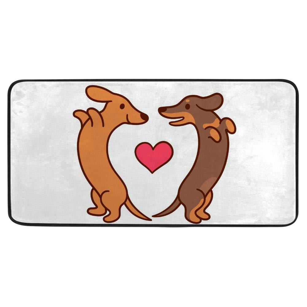 Tapis de cuisine bouledogue français 39x20" antidérapant et imperméable