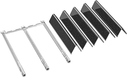 Hisencn Barras aromatizantes 7636 y quemador de parrilla 69787 para Weber Spirit II 300, serie Spirit 300, E310, E320 E330 S310 S320 S330, para
