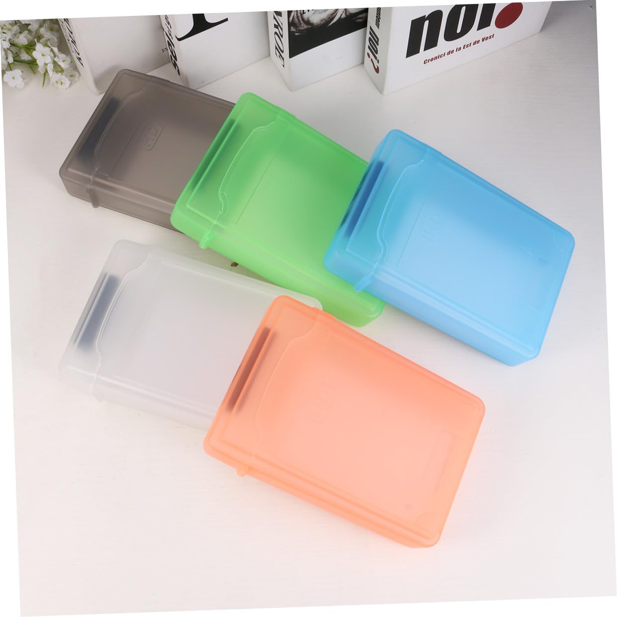 5 Pezzi Custodia Protettiva per Hard Disk Organizer Resistente con Chiusura Sicura e Protezione Antiurto per Esterni Colori Misti