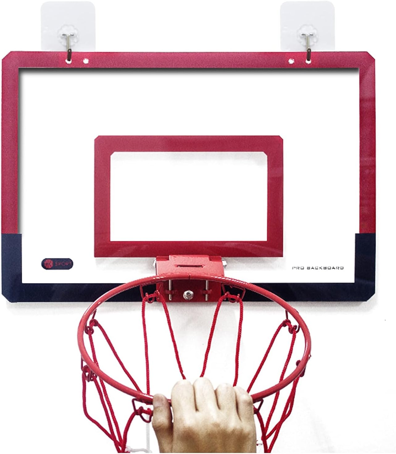 Basketball Hoop Indoor and Outdoor Basketball Hoops are Used for Children and Adults, Dunking Practice Wall-Mounted Basketball Hoop, for Home Office Bedroom (Color : Style1, Size : 58.5x40cm)