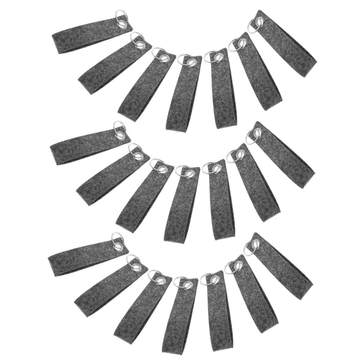 100 Stück Filz Schlüsselanhänger Blank DIY Kreativ Anhänger Schlüsselring für Rucksack Tasche Vielseitig Verwendbar Robust und Modisch